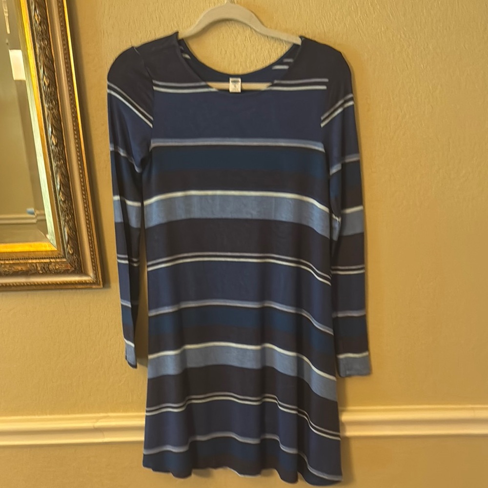 Old Navy Blue Long Sleeve Dress